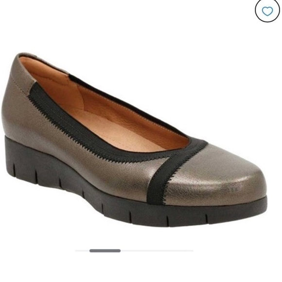 Clarks Artisan Daelyn Hill Wedge Bronze Leather Pump 9.5 - Picture 16 of 16